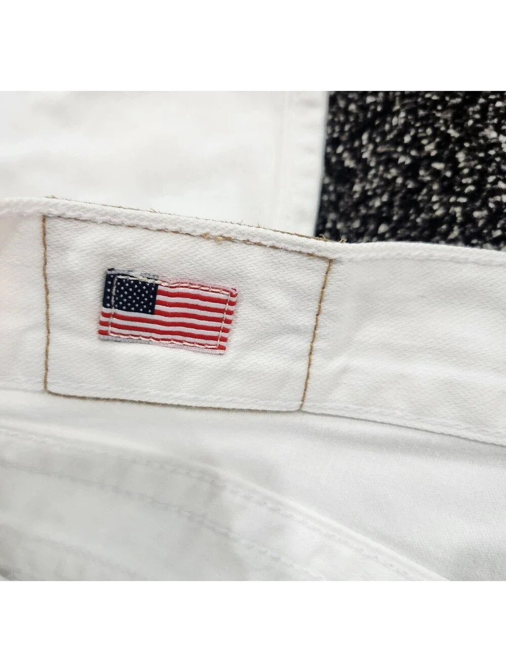 True Religion GENO Relaxed Slim Men Optic White Denim Jeans Size 30 Made in USA